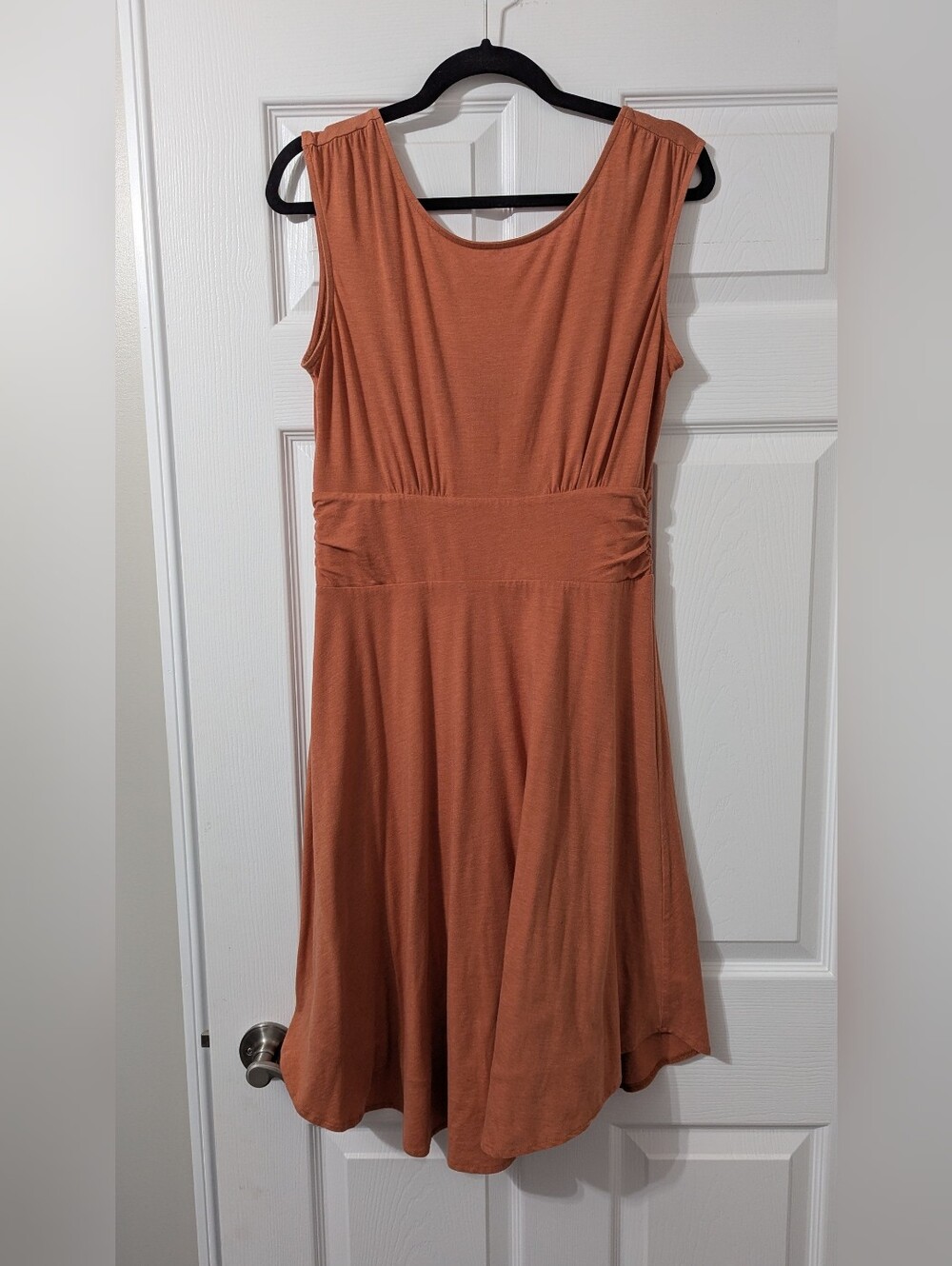 Prana Sleeveless Copper-Tone Fit & Flare Dress